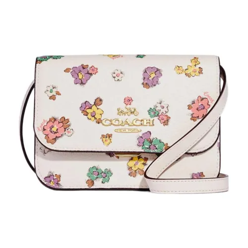 COACH Brynn Холст с покрытием и гладкая кожа Сумка через плечо Мини Женская Белая