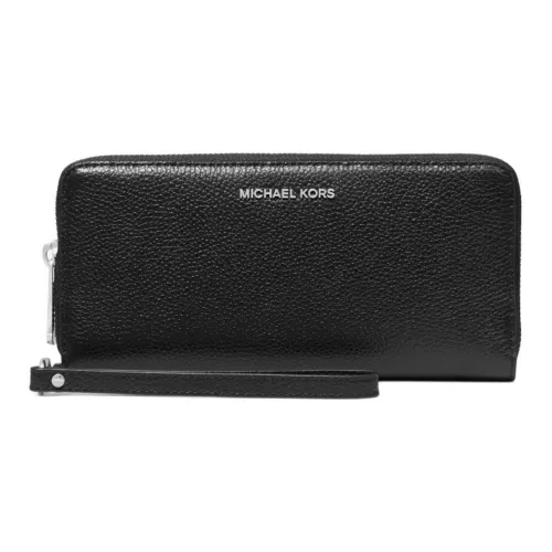 MICHAEL KORS Jet Set Litchi Grain Leather Wallet Regular Women's Black