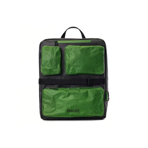 HASHTAGSOLIF Экологичный Стираемый Рюкзак из Крафт-Бумаги Стандартный Унисекс Черный