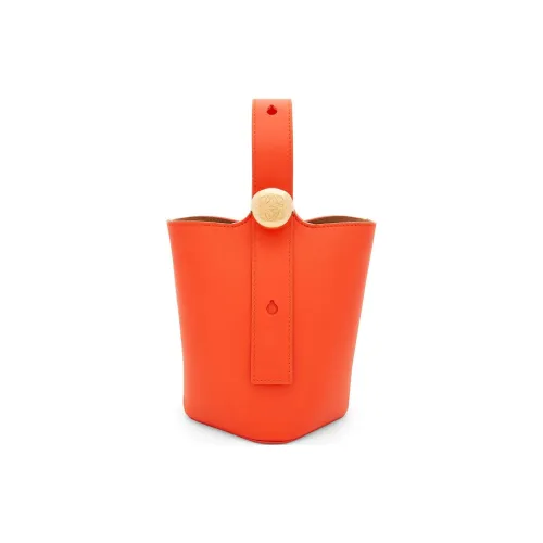 LOEWE Мягкая сумка из коровьей кожи ведрообразной формы сумка через плечо мини-сумка женская оранжевая