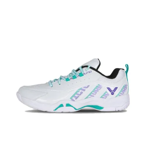 Victor Shock Absorbers Slip-Resistant Низкий Топ Бадминтон Обувь Унисекс Белый Фиолетовый