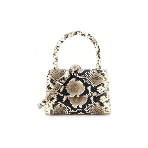 By Far Croco Коровья кожа Маленькая квадратная сумка Сумка Сумка через плечо Сумка через плечо Мини Женская Черная Коричневая