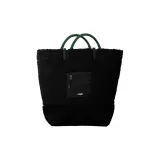 Флис, стиль, черный + 10 мм, петля, шнур, зеленый узор