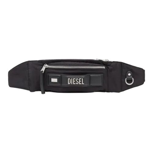 DIESEL Переработанный нейлон Одно плечо Через плечо Бананка Унисекс Черный