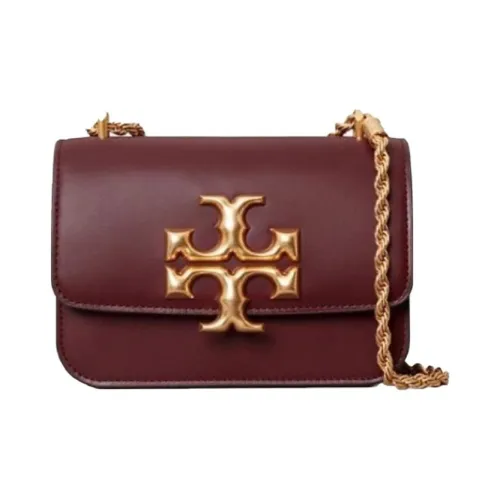 TORY BURCH ELEANOR Матовая Воловья Кожа Маленькая Квадратная Сумка Сумка через плечо Сумка на плечо Женская Красная