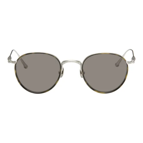 Matsuda Ацетат Титан ОВАЛЬНЫЕ СОНЦЕЗАЩИТНЫЕ ОКЛЮДЫ Унисекс Серебряный