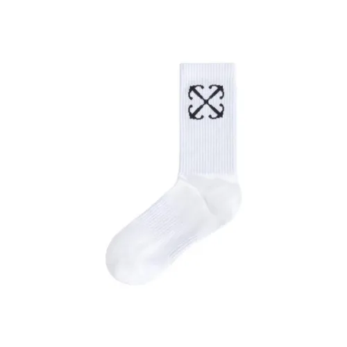 Off Белые Женские Носки MID до икры
