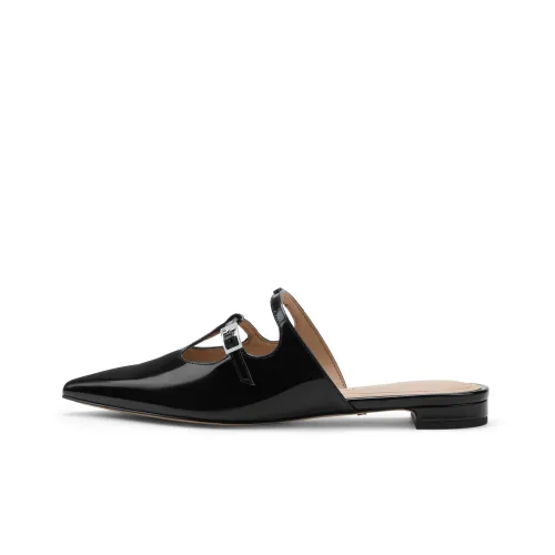 CHARLES KEITH Маленькие тапочки CK Home 1,6 см женские черная коробка черный бежевый