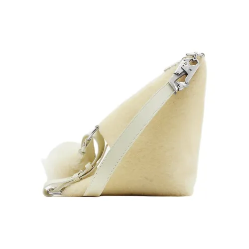 Burberry Овечья шерсть Кожа Ведрообразная Сумка Сумка Сумка через плечо Мини Женская Напиточный Желтый