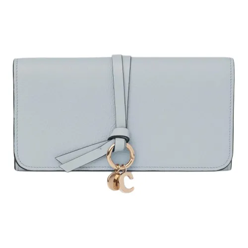 Chloe Alphabet с рельефной телячьей кожей блестящая телячья кожа кошелек женский элегантный синий