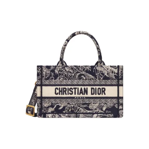 DIOR BookTote Reverse Jouy Print Embroidery Tote Bag Shopping Bag Crossbody Bag Mini Women's