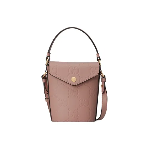 GUCCI Кожа Ведрообразная Сумка Сумка через плечо Сумка через плечо Мини Женская Розовая