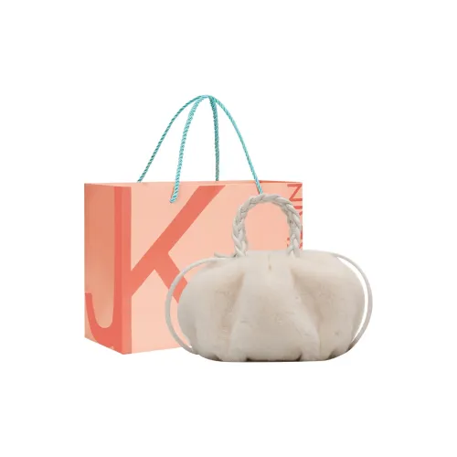 JANE KLAIN Плюшевая через плечо сумка маленького размера белый кофейный