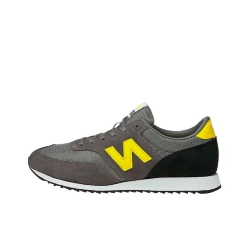 New Balance NB 620 Амортизация Износостойкий Низкий Топ Беговые кроссовки Унисекс Серый Желтый