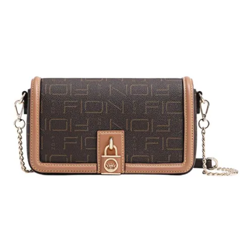 FION PVC Одно плечо Маленькая Квадратная Сумка через плечо Маленькая Женская Кофейная и Верблюжая