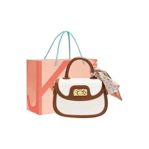 JANE KLAIN ПУ (полиуретан) Одно плечо Ручная сумка Сумка через плечо Маленькая Женская Белая Коричневый Белый Черный