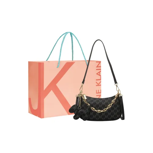 JANE KLAIN ПУ (полиуретан) Сумка через плечо Сумка-багет Сумка через плечо Сумка через плечо Обычная Сумка через плечо Женская Черный Экрю Кофейный