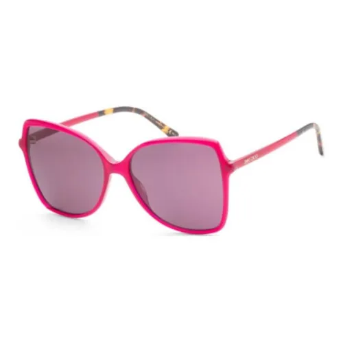 Jimmy Choo Пластик Бабочка Солнцезащитные очки Женские Розовый