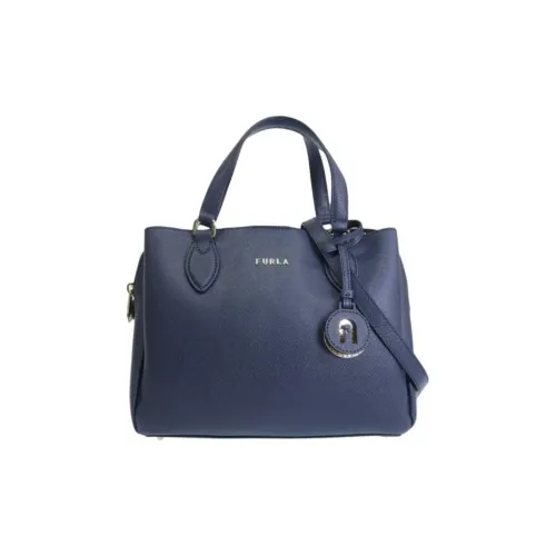 Furla Кожа Тоут Сумка Сумка для покупок Сумка через плечо Сумка Маленькая Женская Морской Синий
