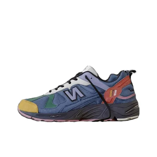New Balance NB 878 Устойчивый к истиранию Дышащие Низкие Беговые кроссовки Унисекс Синий Черный