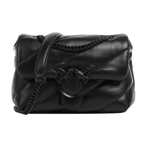 PINKO Puff Sheepskin Crossbody Bag Shoulder Bag Женская Черная