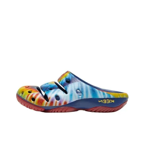 KEEN Yogui Artsfull Резиновая подошва Быстросохнущие Домашние тапочки Женские Синие