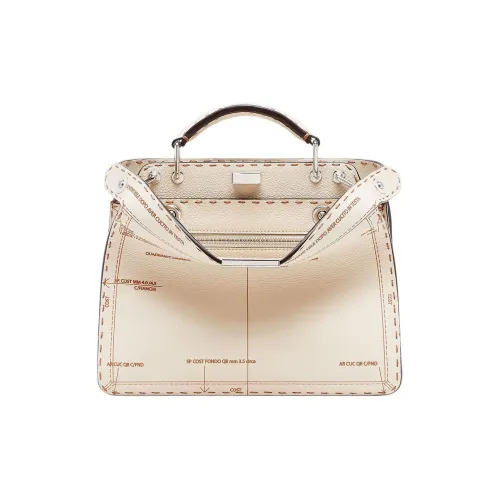 FENDI Peekaboo ISeeU Телячья кожа Сумка через плечо Сумка Мини Мужская Розовая