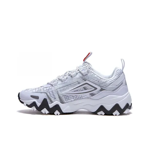 FILA Oakmont Аbrasion Resistant Низкий Топ Кроссовки с Толстой Подошвой Унисекс Серый Корейский Стиль