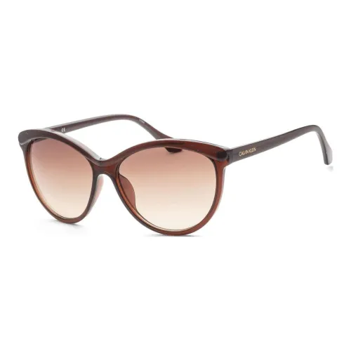 CK Calvin Klein Ацетат Кошачий глаз Солнцезащитные очки Женские Красный