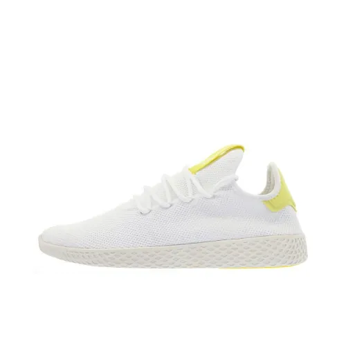Pharrell Williams x Adidas Originals Tennis Hu Shock Absorbers Slip-Resistant Skateboard Shoes Men's White Фаррелл Уильямс x Adidas Originals Tennis Hu Shock Absorbers Противоскользящие Скейтборд Кроссовки Мужские Белые