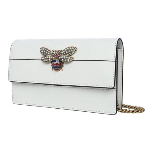 GUCCI Queen Margaret Кожа Сумка через плечо Женская Белая