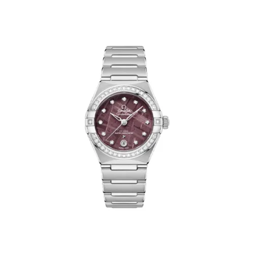 OMEGA Автоматический механический механизм Женские Constellation Series Constellation Watch Часы 29мм*12мм Красный