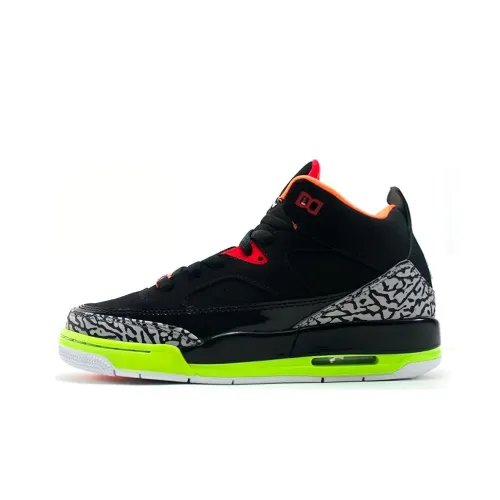 Джордан Son of Mars Low Armory Синий Противоскользящее покрытие Поддержка MID Топ Винтажные баскетбольные кроссовки Женские Черно-зеленый