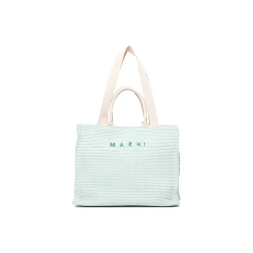 Marni Cotton Тоут Сумка Сумка для покупок Сумка через плечо Сумка Женская Циановая