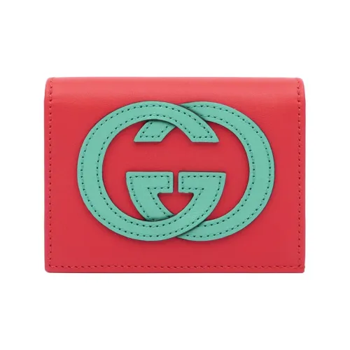 GUCCI Кошелек из коровьей кожи женский красный