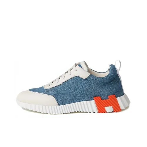 HERMES Bouncing Low Топ Спортивная Повседневная Обувь Мужская Синие Белые