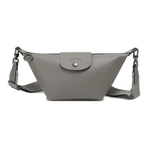 LONGCHAMP Le Pliage Xtra Корова Кожа Пельмени Сумка Сумка через плечо Сумка на плечо Мини Женская Темно-Серый