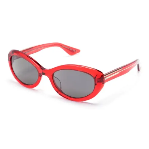Oliver Peoples Ацетат OVAL SUNGLASSES Мужской Красный