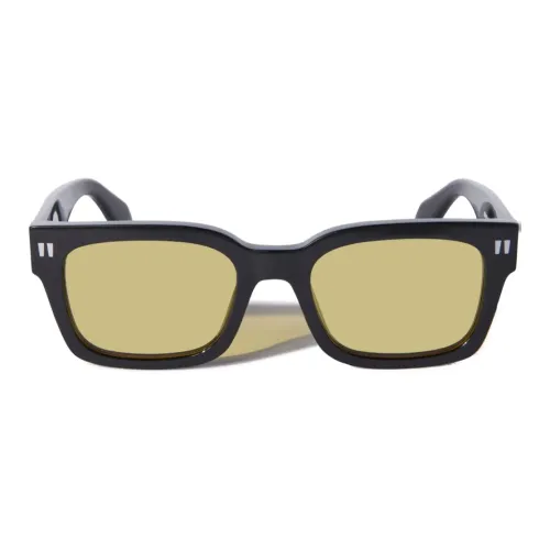 OFF Белый Ацетат Квадратные Солнцезащитные Очки Мужские Черные