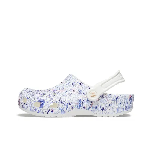 Crocs Classic Clog Sabo Женские Цветочный Белый