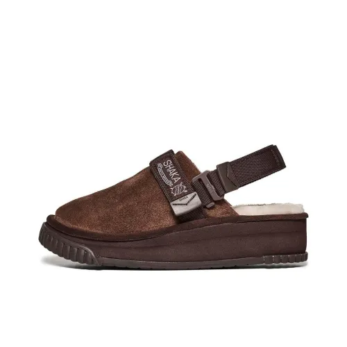 SHAKA SNUG CLOG BOA Платформа Домашние тапочки Женские Темно-коричневый