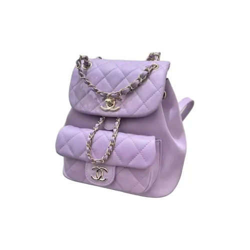 CHANEL Duma Гладкий Телячья кожа Рюкзак Маленький Женские Таро фиолетовый