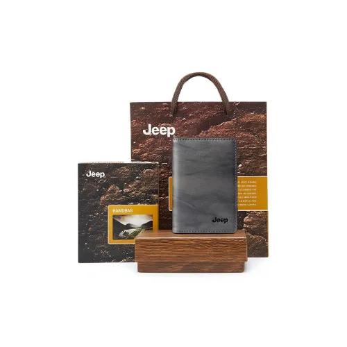 JEEP Кошелек из коровьей кожи держатель для карт стандартный мужской серый зеленый