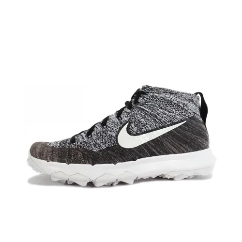 nike Flyknit Chukka Амортизаторы Shock противоскользящие устойчивые к истиранию MID топ обувь для гольфа женский серый