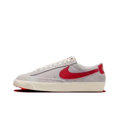 Nike Blazer Low '77 Slip-resistant Low Top Скейтборд Кроссовки Unisex Серый Красный