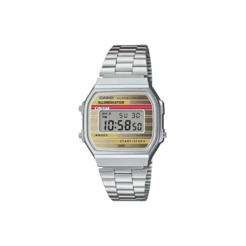 CASIO Кварцевый механизм нержавеющая сталь ремешок унисекс золотой циферблат