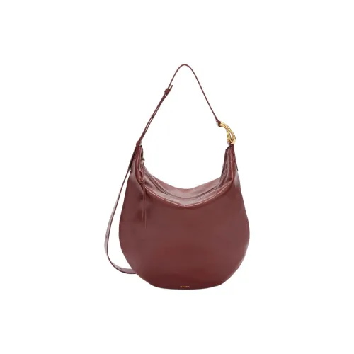 JIL SANDER Телячья кожа Хобо Сумка Сумка Сумка через плечо Женская Оранжевая Красная