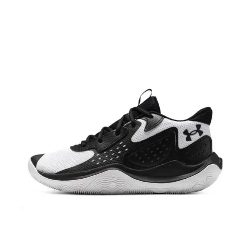 Under Armour Jet '23 Амортизация Износостойкий MID Баскетбольные кроссовки Унисекс Черный Белый