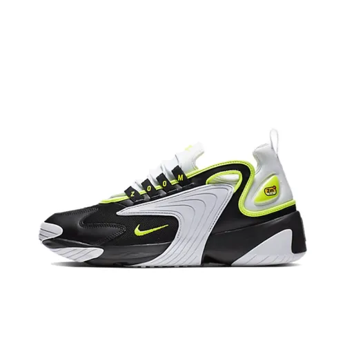 Nike Zoom 2K Амортизаторы Slip-resistant Низкий Топ Толстая подошва Мужские Черные Зеленые