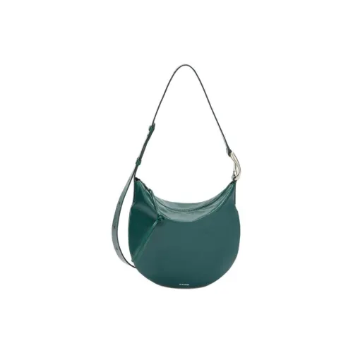 JIL SANDER Телячья кожа Хобо Сумка Портативная Сумка через плечо Женская Сумка Зеленый Изумрудный